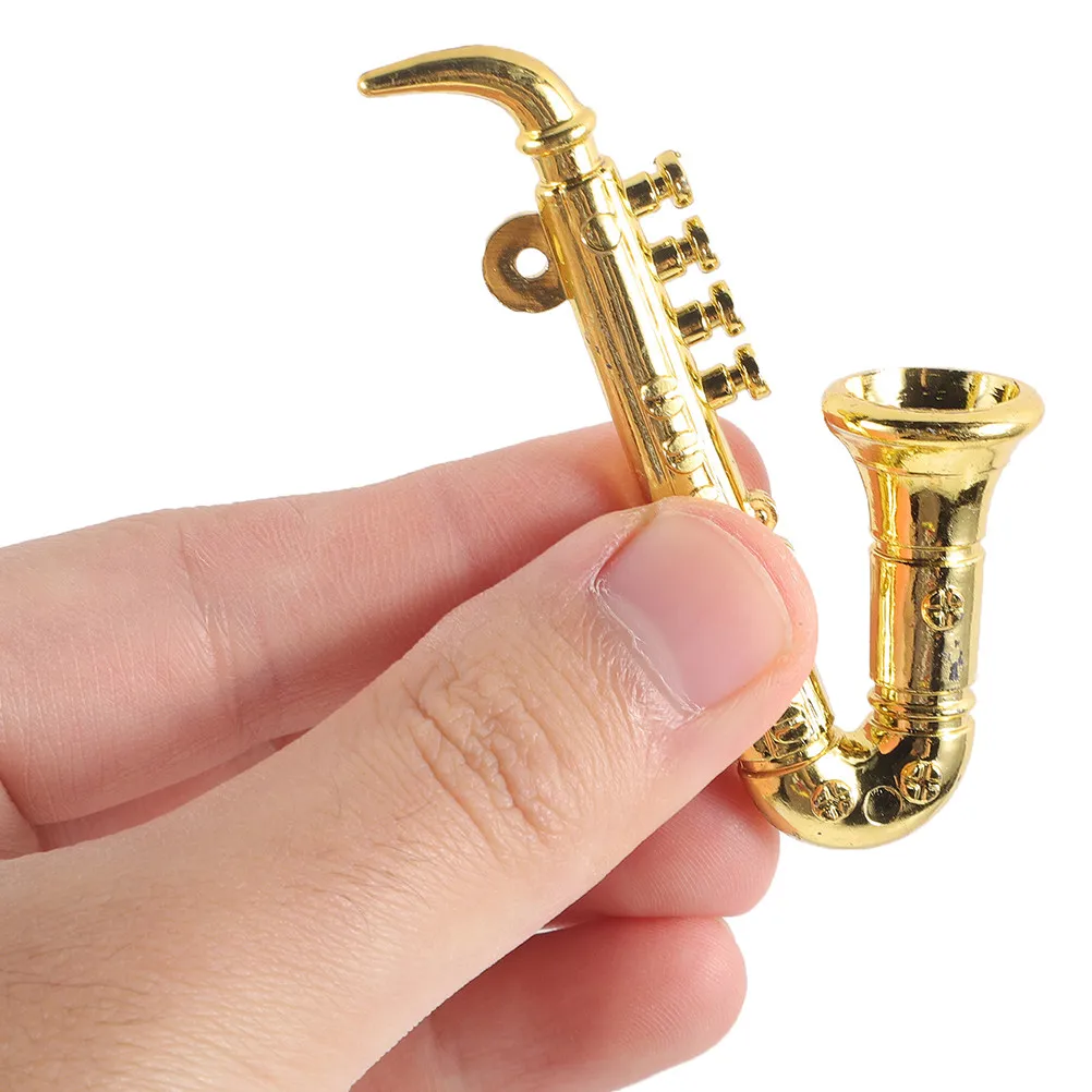 28Pcs Miniature Musical Instrument Decorations Lightweight Easy Hang Tiny Trumpet Violin Flute Piano for Holiday Tree DIY Craft