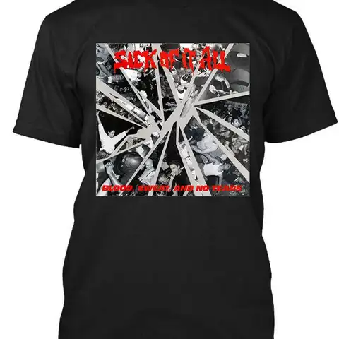 New Popular Sick Of It All Blood Sweat And No Tears American Logo T Shirt S 4Xl