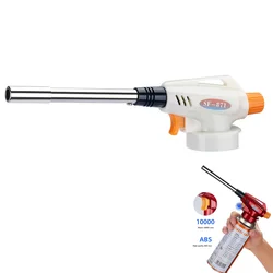 Butane Burner Welding Gas Torch Flame Gun Adjustable Flamethrower Cooking Torch Lighter Ignition Tool for Outdoor Camping BBQ