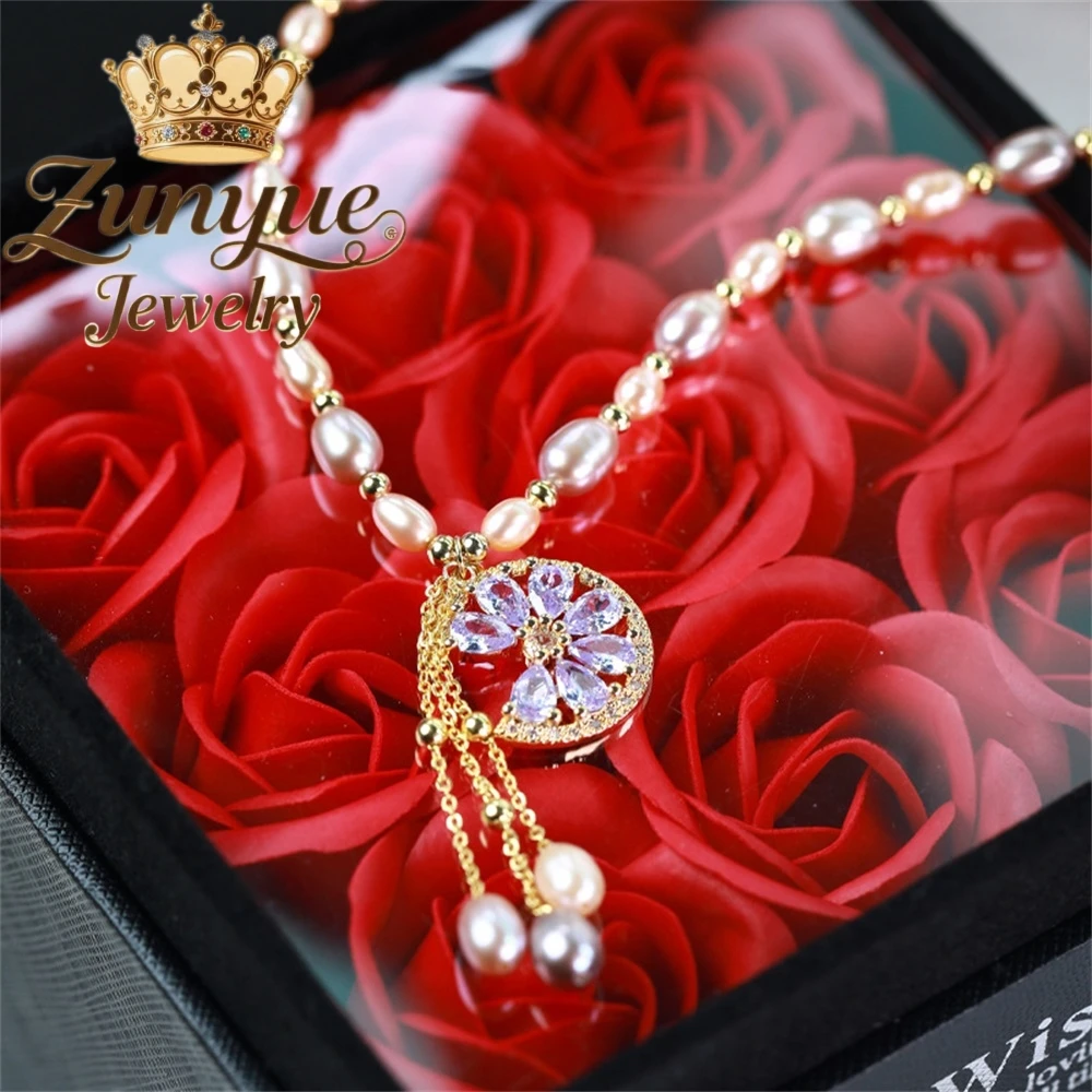 

Natural Freshwater Pearl Necklace Accessories Are Versatile And Niche Beaded Necklaces And Pendants Fashion Jewelry Exquisite