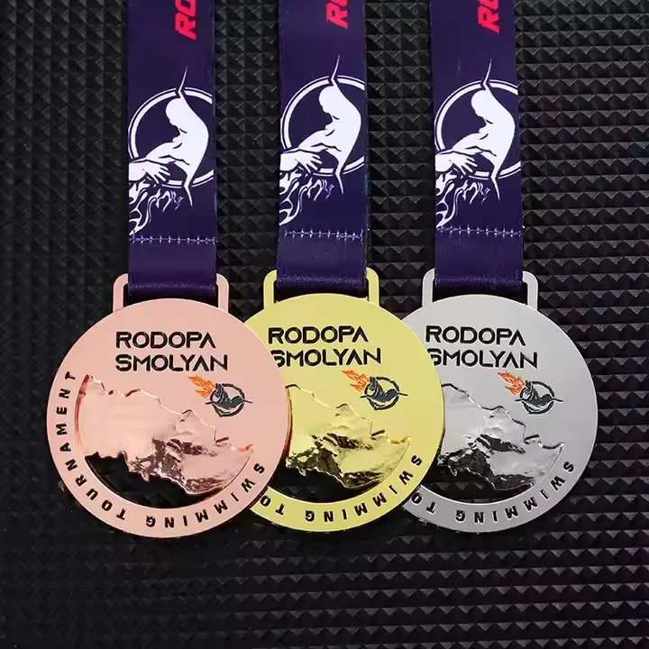 

Wholesale Medal Award Sports Metal Alloy Medal 2d Enamel Logo Gold Silver Copper Swimming Swim Medals for Souvenirs
