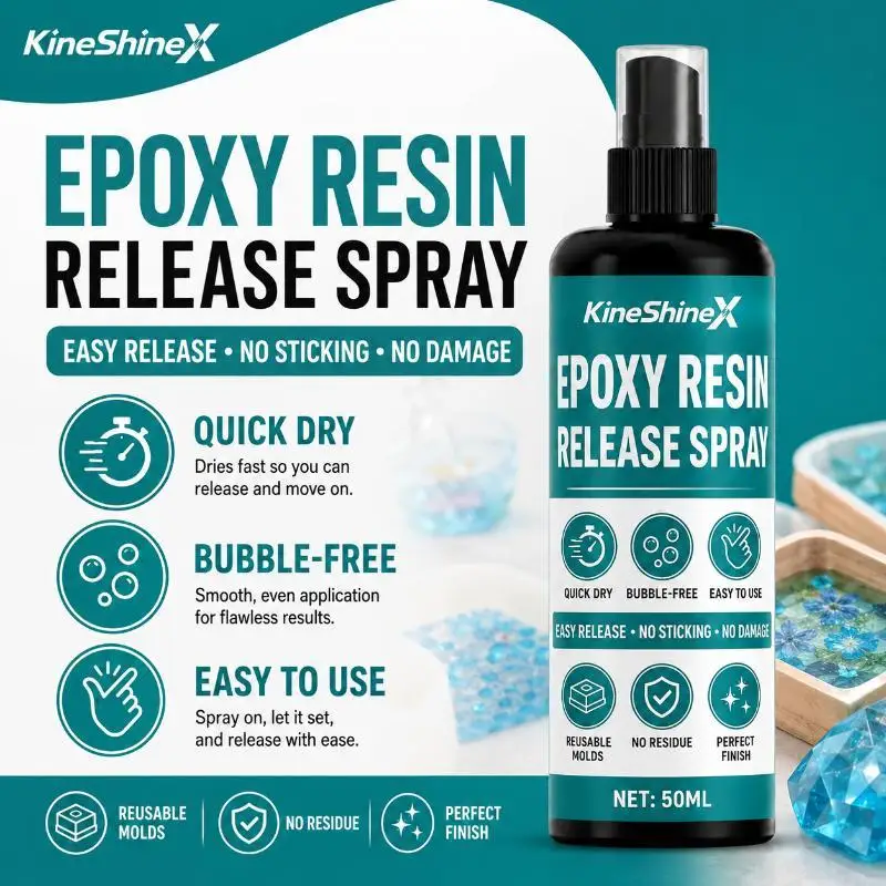 Anti-Stick Demolding Epoxy Resin Release Spray 50/100ml Quick Dry for Home Handmade Resin Jewelry Making