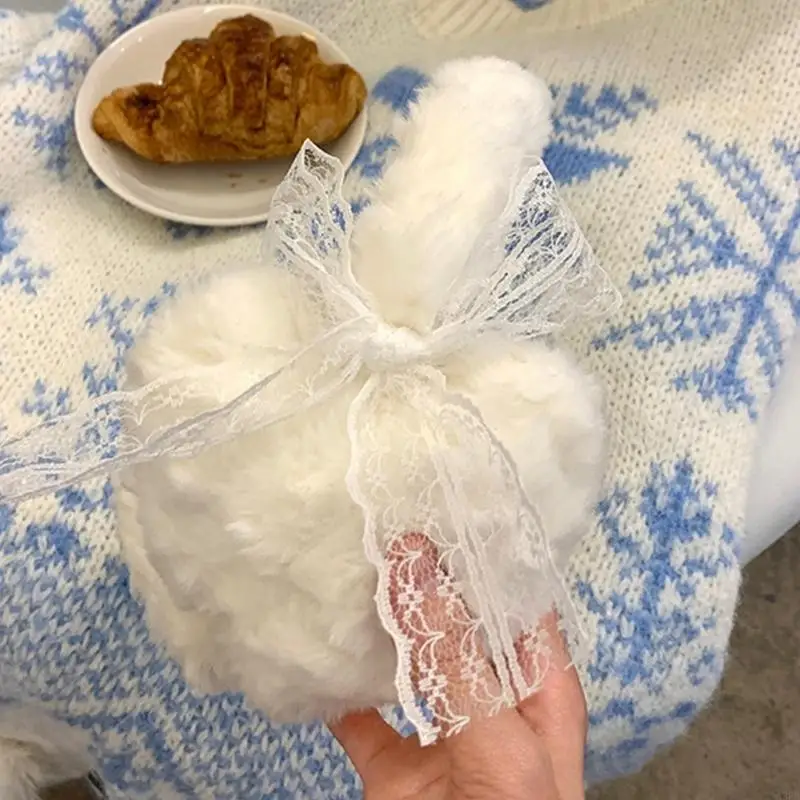 豪華なレースのハートイヤーウォーマー 女性用 さまざまな頭のサイズ アウトドア 冬のアクティビティ 屋外で暖かく保ちます