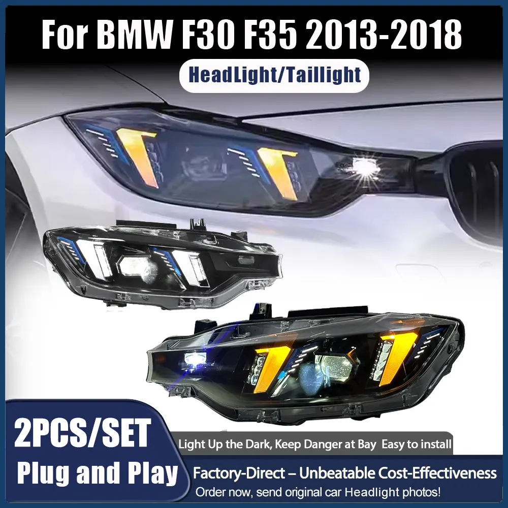 

Для BMW 3Seires F30 F35 Передний фонарь 316i 320i 328i 330i 335i 2013-2019 Светодиодные фары Высокие и низкие сигнальные лампы Автоаксессуары