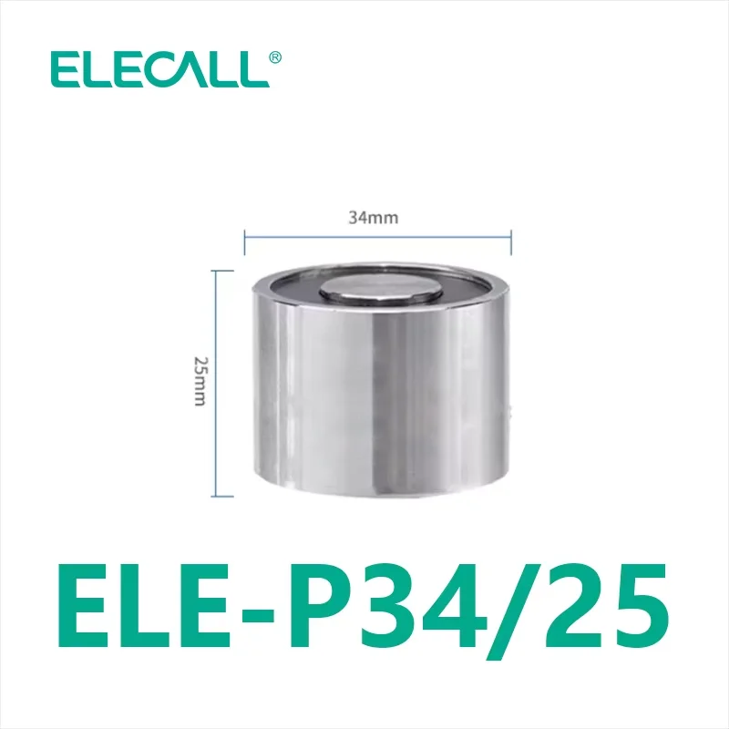 Electromagnet Holding Electric Magnet Lifting Solenoid Sucker Electromagnet DC12V 24V 25KG ELE-P34/25 Magnets Electric Solenoid