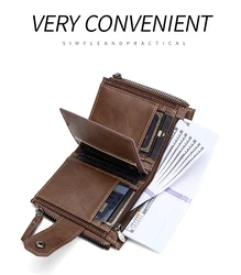 Men Wallets Pu Leather Short Card Holder Leather Men Purse High Quality Luxury Brand Male Wallet