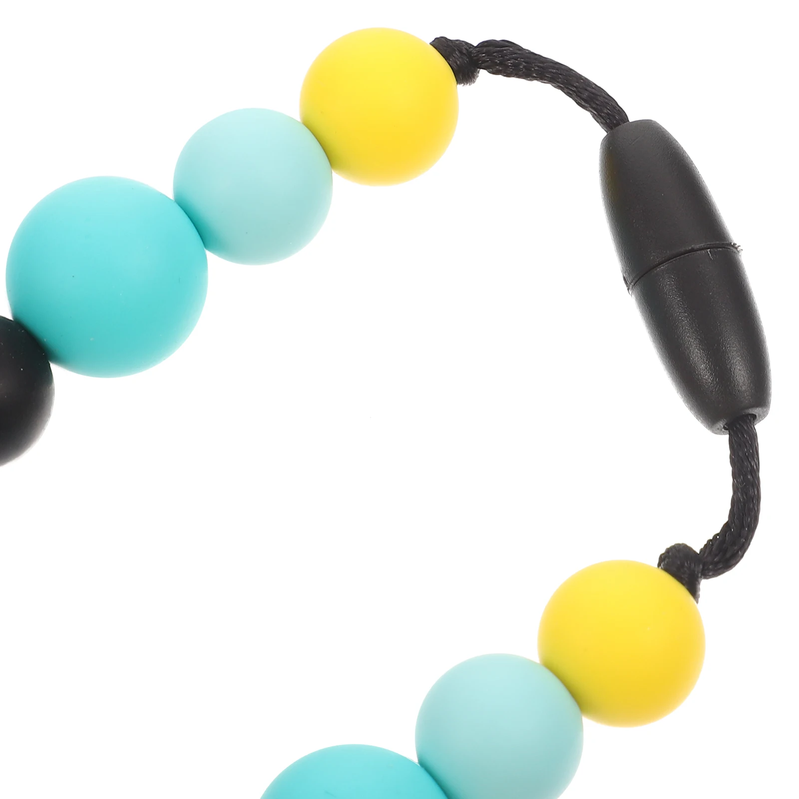 Silikonowy naszyjnik do gryzienia dla niemowląt, gryzak na ząbkowanie, wspomagający koordynację oko-ręka, edukacyjny, do chwytania.