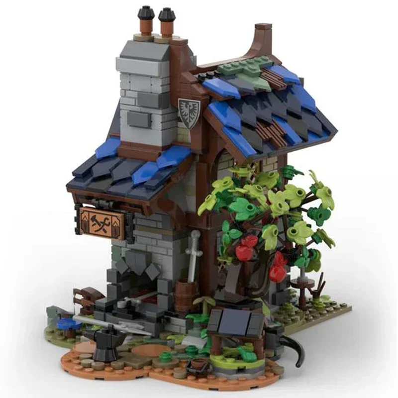 MOC Building Blocks Medievale Matita Vaso Modello Modulare Street View Modello Assemblaggio fai da te Mattoni Giocattoli per bambini Regali di Natale