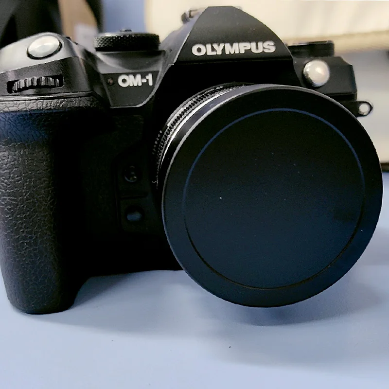 Design para Olympus M.Zuiko Digital 17mm F/1.8Metal Baioneta Capa de lente quadrada vem com tampa de metal
