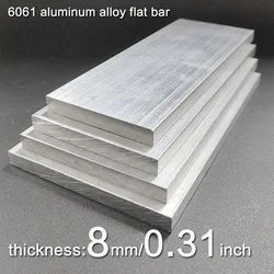 Thickness 8mm Width 60 70 80 90 100mm 6061 Aluminum Alloy Flat Bar Length 100mm 150mm 200mm