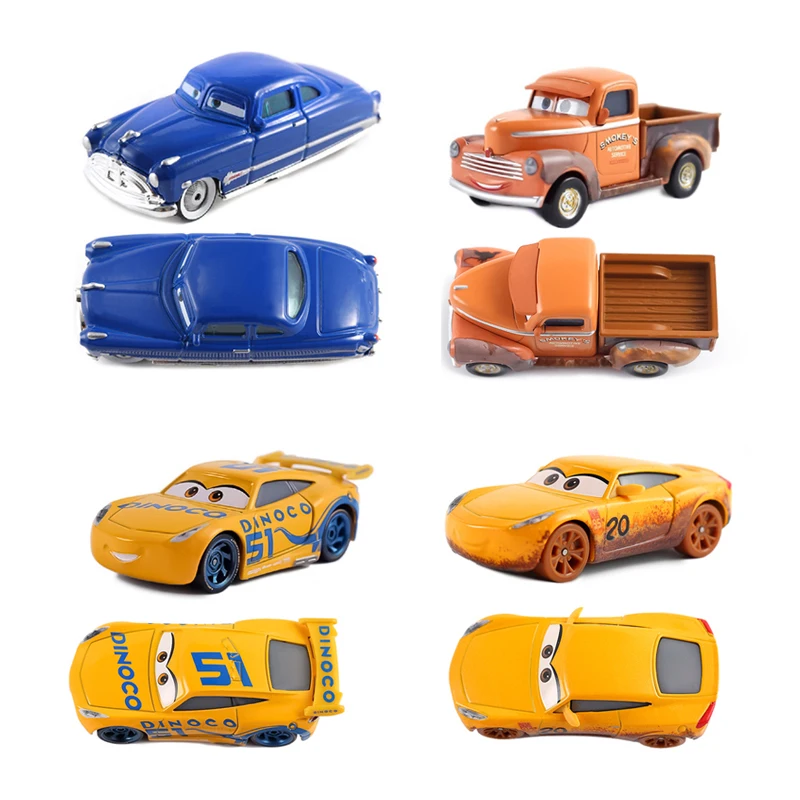 Disney Pixar Cars 2 Cars 3 Cappuccino 51 Cool Sister Cruz Ramirez Mater Jackson Alloy Metal Model Kids Toys Children's Gifts