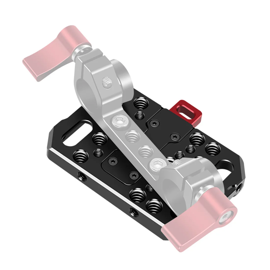 Aluminium-Schnellwechsel-V-Lock-Akku-Montageplatte mit 15-mm-Stangenklemme für Fotografie-DSLR-Kameras, Rig-Schiene und Follow-Focus-System – Detail 14