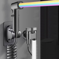 1 in 2 out toilet companion flush spray gun faucet bidet booster nozzle bathroom flush gun high pressure household