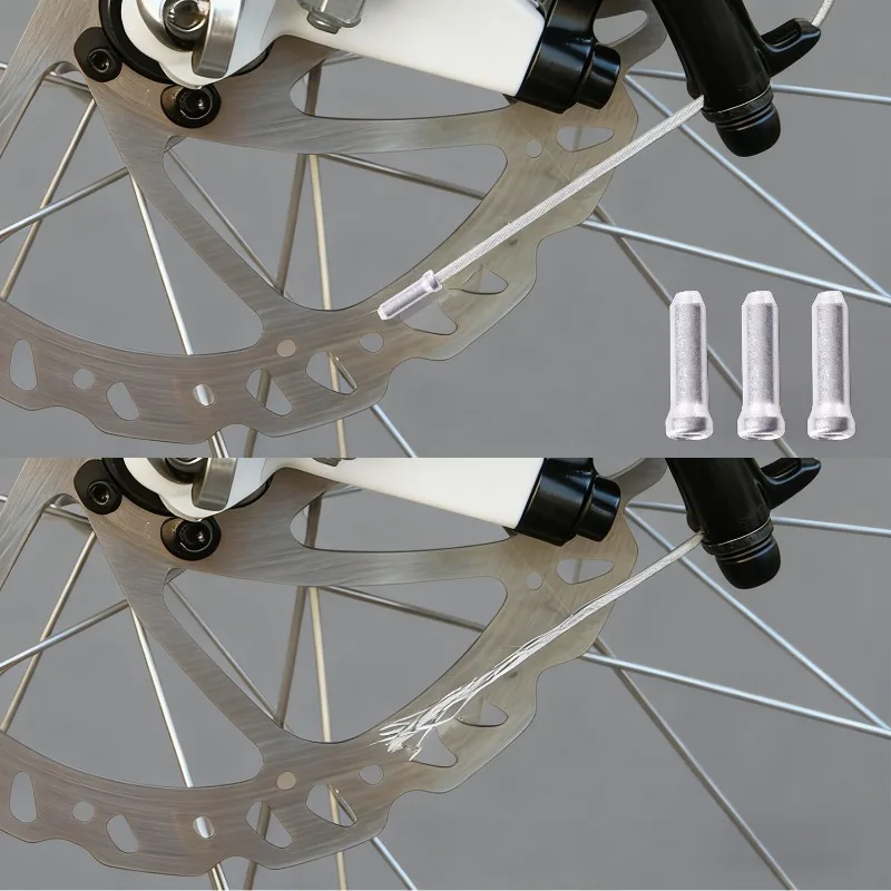 دراجة الألومنيوم الأساسية غطاء كابل نهاية غطاء دراجة الفرامل شيفتر تبديل قبعات تجعيد نهاية قبعات الدراجات اكسسوارات شيفتر كابل ينتهي #4