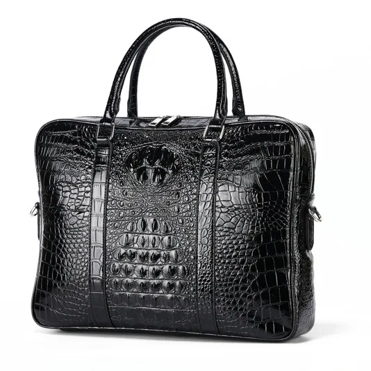 

2025 New Alligator Pattern Laptop Bags Pu Leather Men's Briefcase Luxury Brand Male Handbags Men Messenger 14 Inch Computer Bag