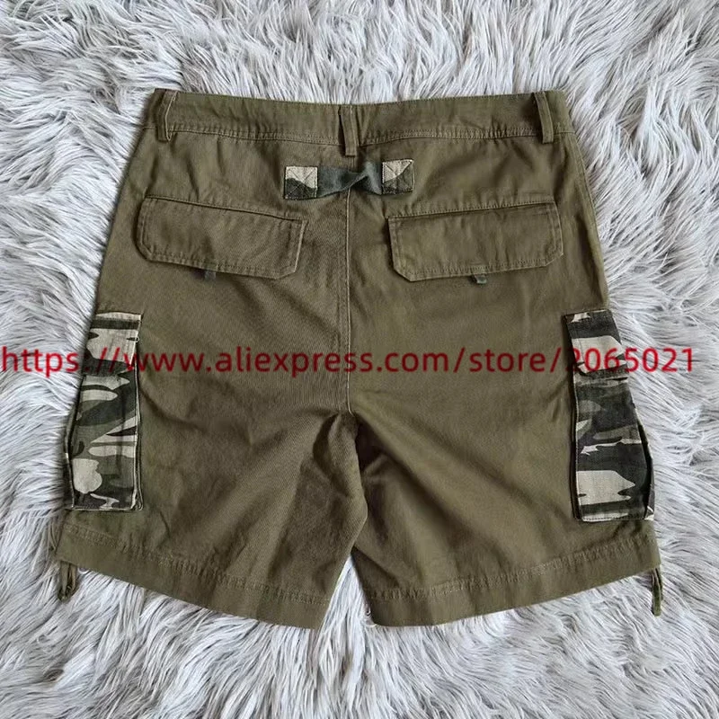 VERTABRAE Cargo Shorts Men Women Top Quality Camo Large Pocket Contrast Multi Pocket Shorts