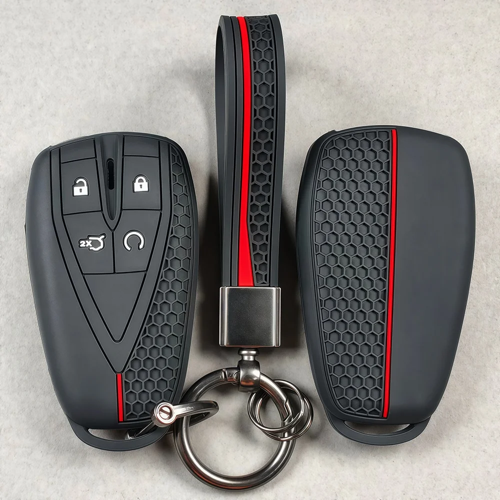 Silicone Car Remote Case KeyChain for Changan CS35 Plus CS55 PLUS CS75 PLUS Eado UNI-T UNI K Oushang X5 X7 EV Rubber Key Cover