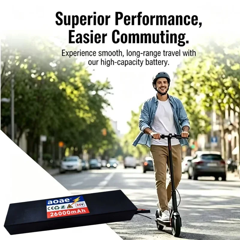 36V 10S3P 26000mAh 18650 High Power Lithium Battery For Electric scooter Dedicated Replacement Battery Long-Lasting Life