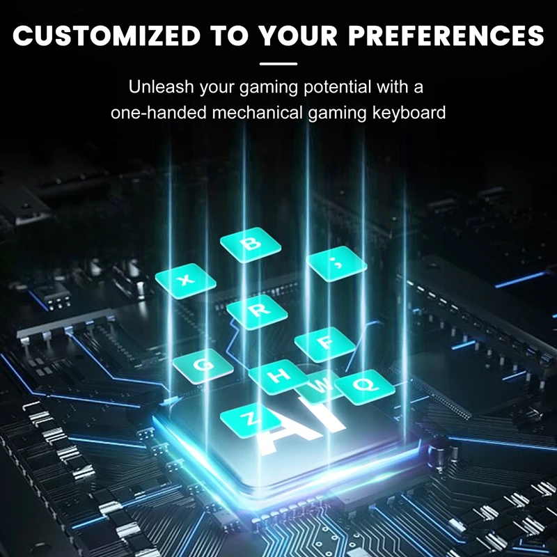 AA01-6 Key 1 Knob Copy Paste Mini Button Wired RGB Mini Mechanical Keyboard For Gamers/Designers/Video Editor