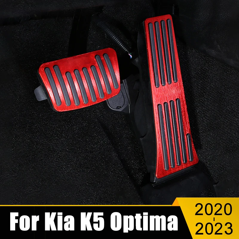 

Aluminum Alloy Car Accelerator Fuel Brake Pedals Plate Cover Non-Slip Pads Fit For Kia K5 DL3 Optima 2020 2021 2022 Accessories