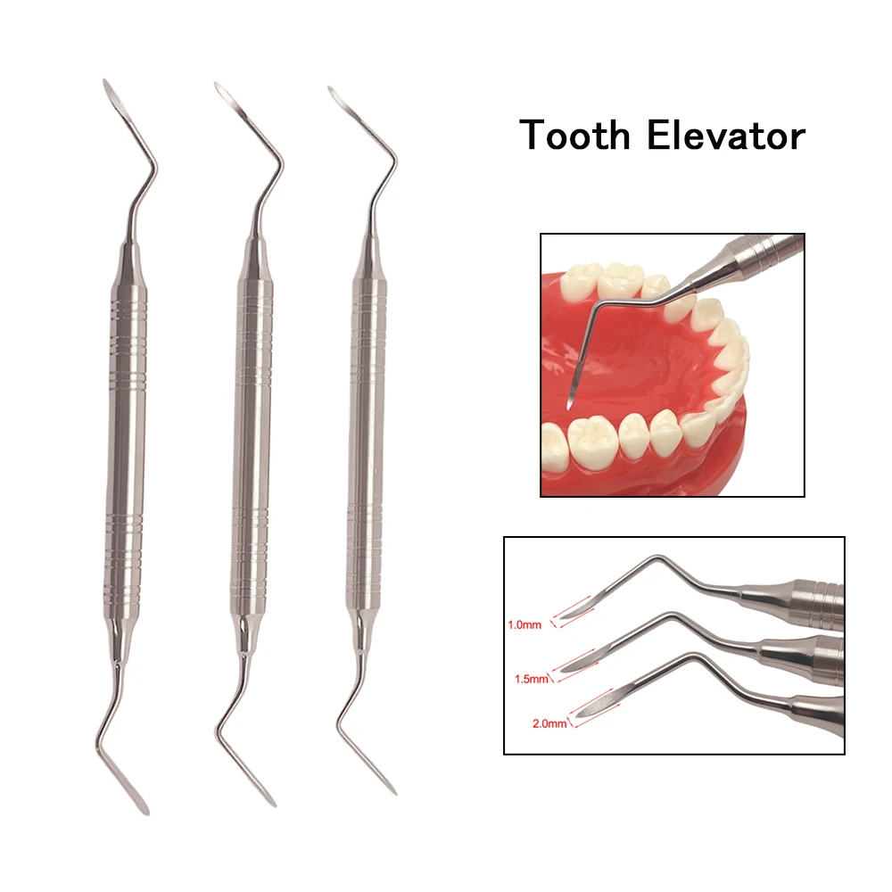 1 peça ferramenta de extração dentária mínimamente invasiva para elevação da ponta da raiz e procedimentos de implante-instrumento cirúrgico