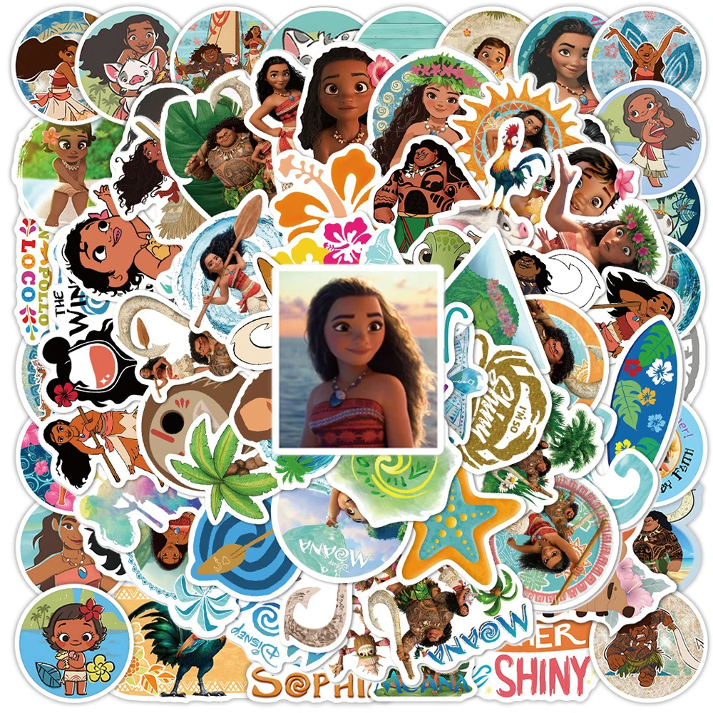 10/30/50/100pcs Carino Disney Moana Del Fumetto Adesivi Anime Movie Decalcomanie FAI DA TE Cancelleria Telefono Notebook Maui Adesivo per I Bambini giocattolo