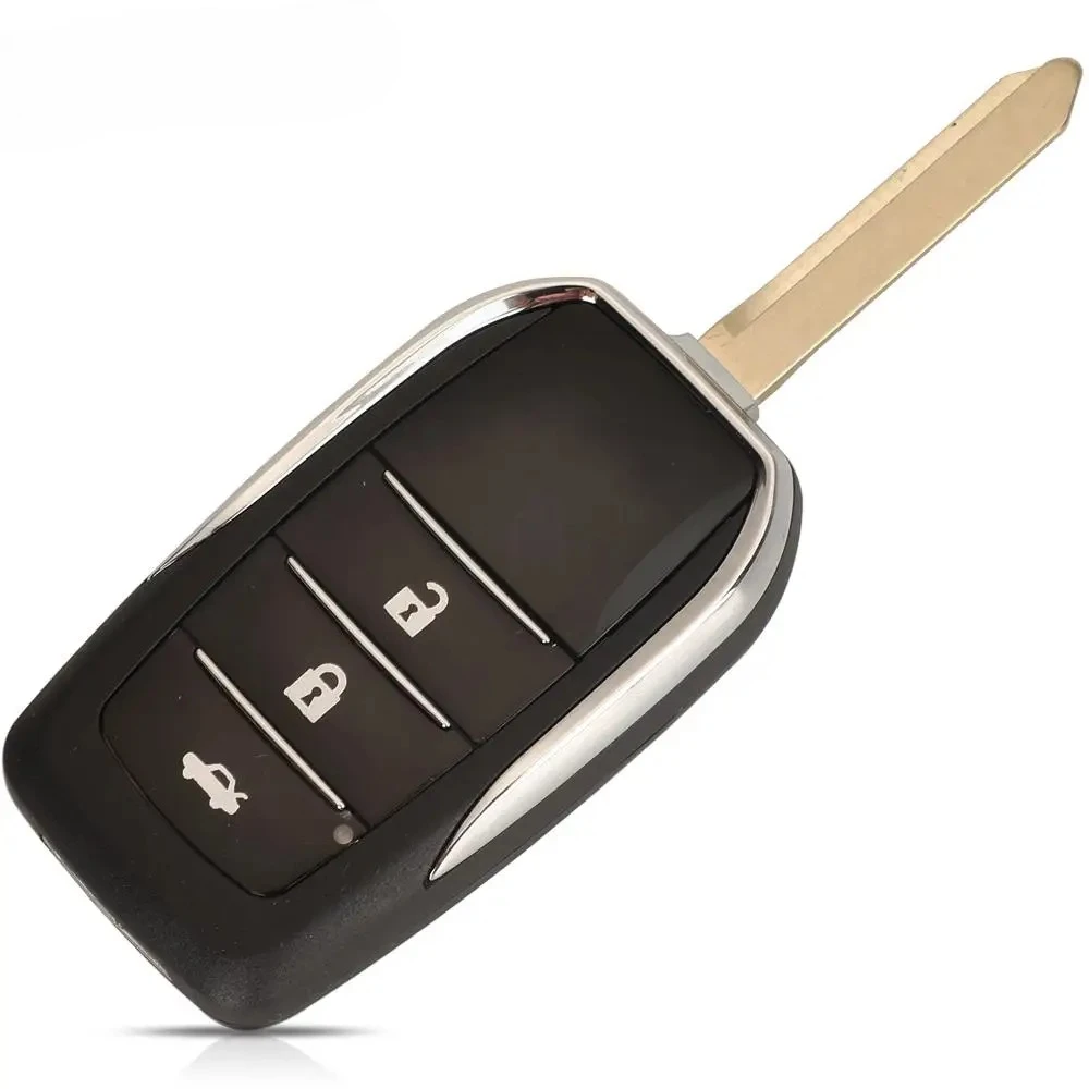 Modified Flip Remote Key Shell Case Fob for Toyota Camry Corolla Prado 120 RAV4 Kluger Previa FJ Cruiser Land Cruiser