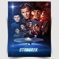 STAR TREK THE ORIGINAL SERIES METAL SIGN WALL PLAQUE poster print TV show-Aluminum