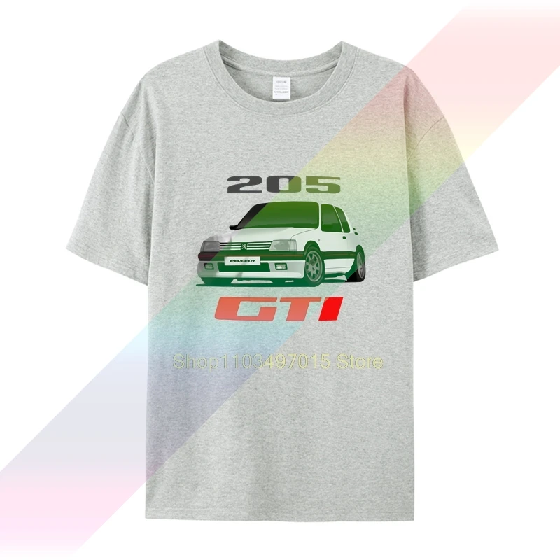 205 Gti Rally Racinger Soft Cotton T-Shirt WRC white black grey red trousers tshirt suit hat pink RETRO VINTAGE Classic