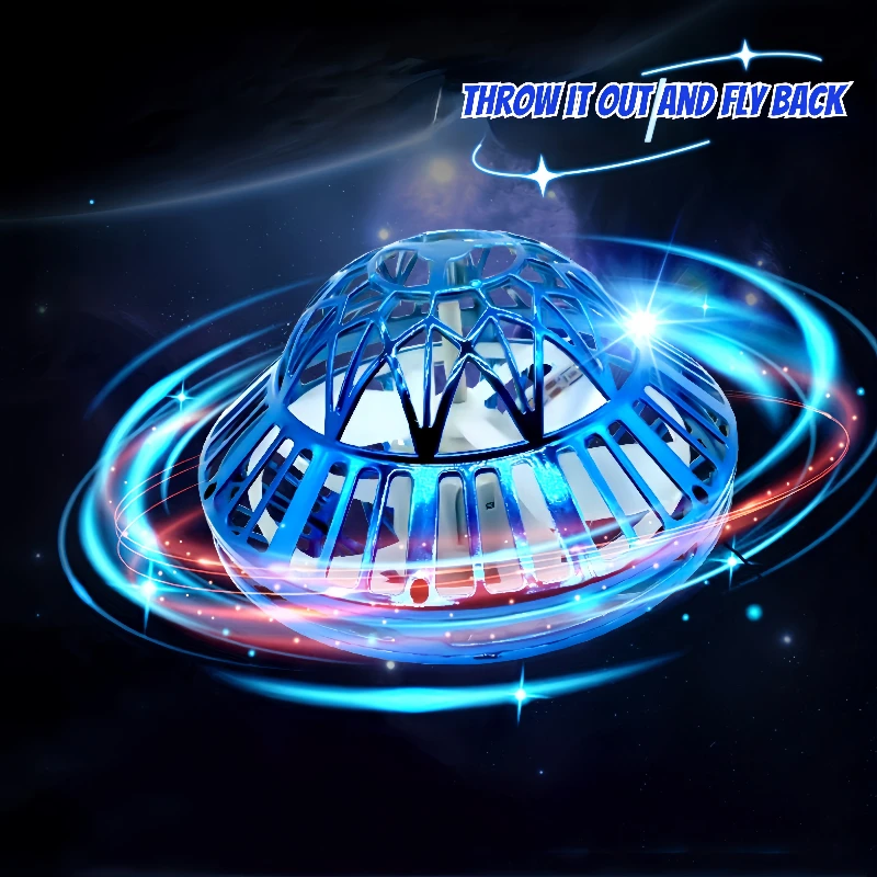 UFO Intelligent Sensing Flying Ball Hovering Saucer Floating Ball Black Technology Gyroscope Suitable for Indoor and Outdoor Toy