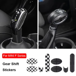2PCS Leather Car Styling Gear Shift Knob Gear Head Sticker Cover for MINI Cooper JCW F54 F55 F56 F57 F60 Countryman Clubman