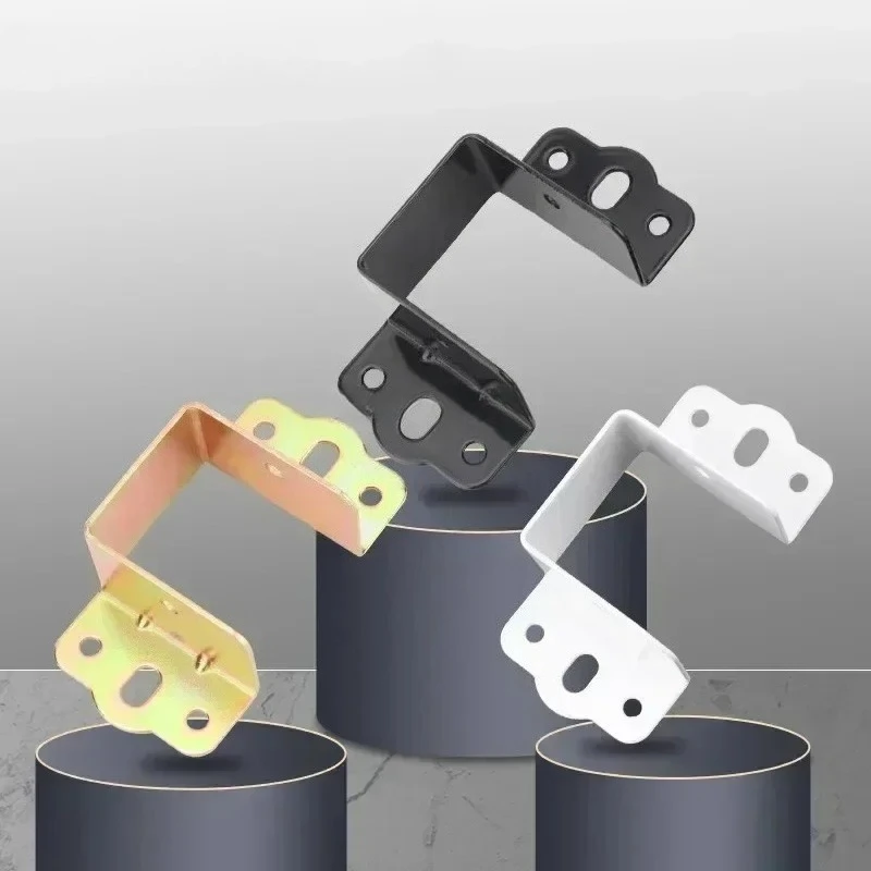 อุปกรณ์เชื่อมต่อโครงเตียงและตู้เสื้อผ้า (4 ชิ้น/ชุด) - ตะขอเหล็กแผ่นรีดเย็นสำหรับยึดคานเตียง, อุปกรณ์เสริมสำหรับยึดเฟอร์นิเจอร์