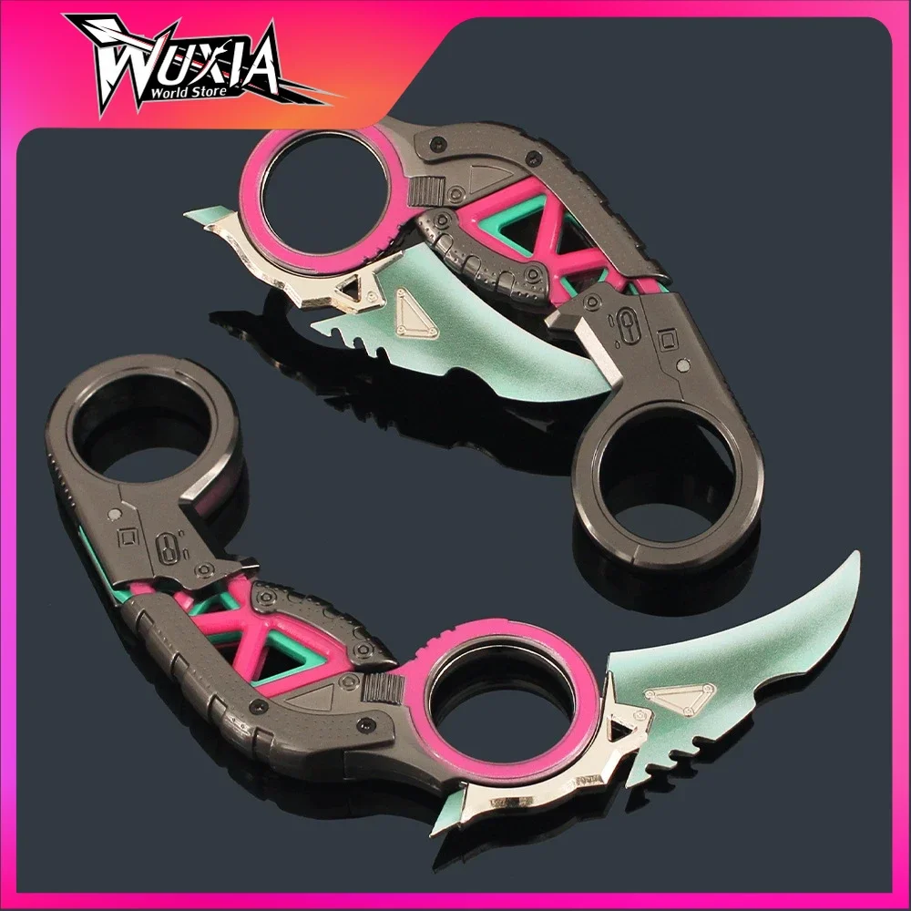 Apex jogo periférico 18cm arma raptor garra neon karambit faca samurai espada modelo de metal casa desktop ornamento presente brinquedos