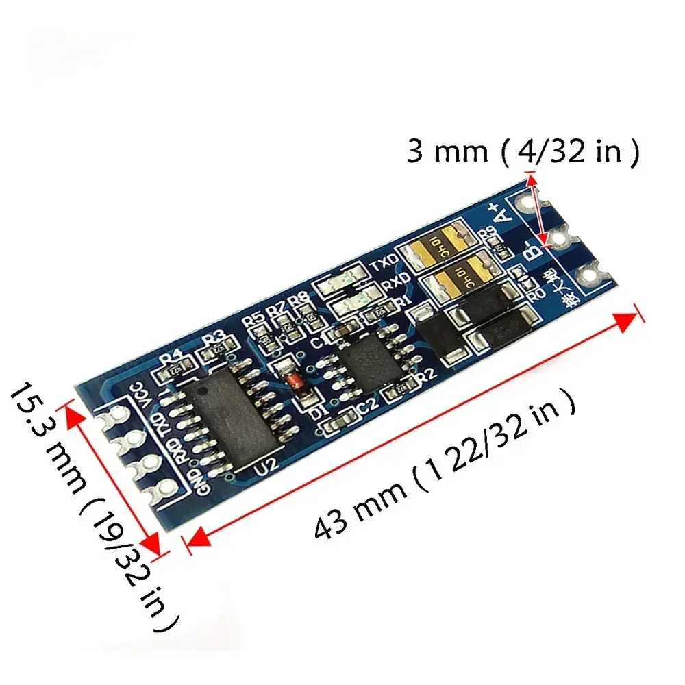 Hardware UART Serial Port To RS485 Converter Module Mutual RS485 TTL Turn UART Level 1pcs 485 To Serial 53*25mm