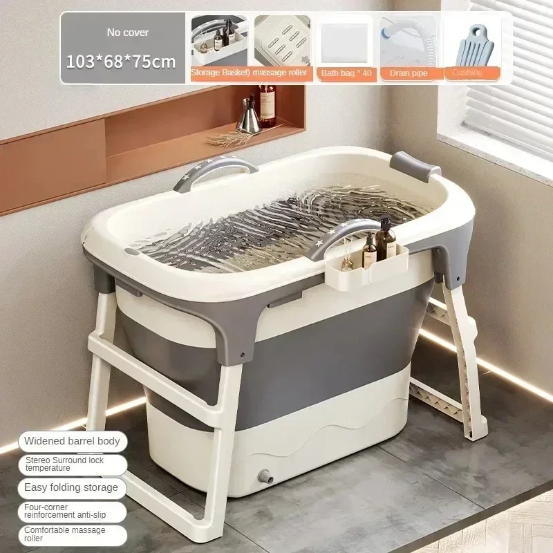 Modern Plastic Bathtub for Bathroom Simple Thickened Portable Folding Bathtub Sitting Bath Steaming Household Portable Bathtubs