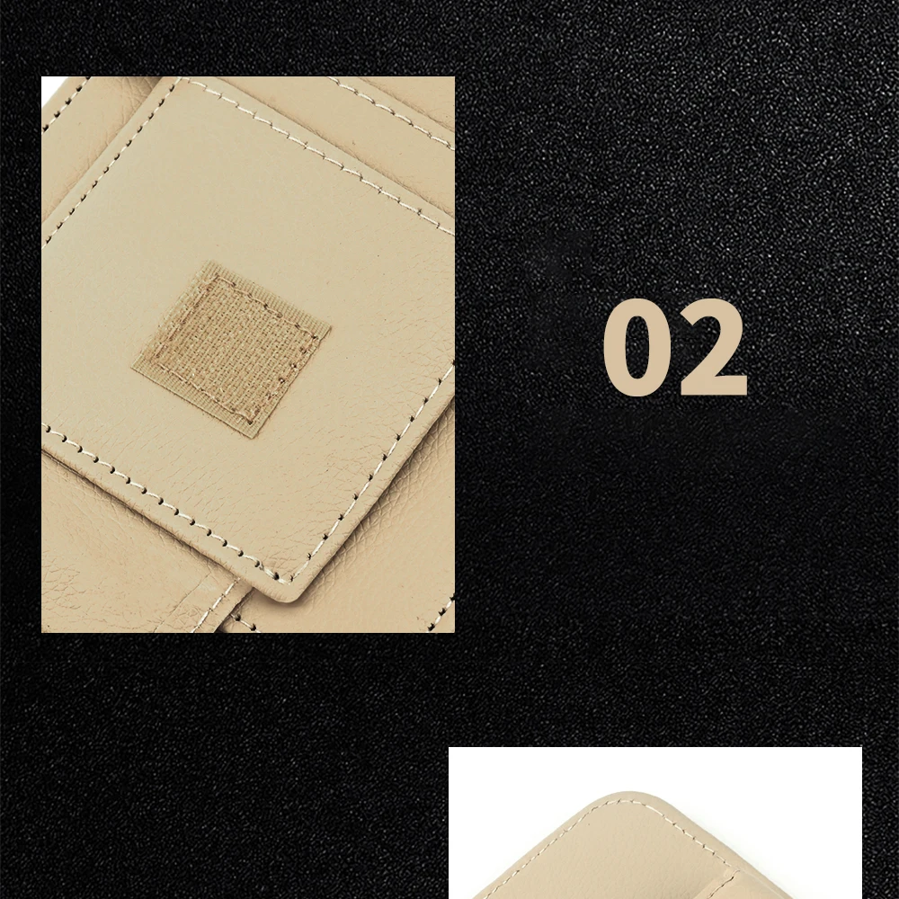 JFBONIN Auto-Sonnenblenden-Organizer mit Mehrfach-Taschen, Visitenkarten-Aufbewahrung, Sonnenbrillenhalter, Sonnenblenden-Zubehör für den Autoinnenraum – Detail 6