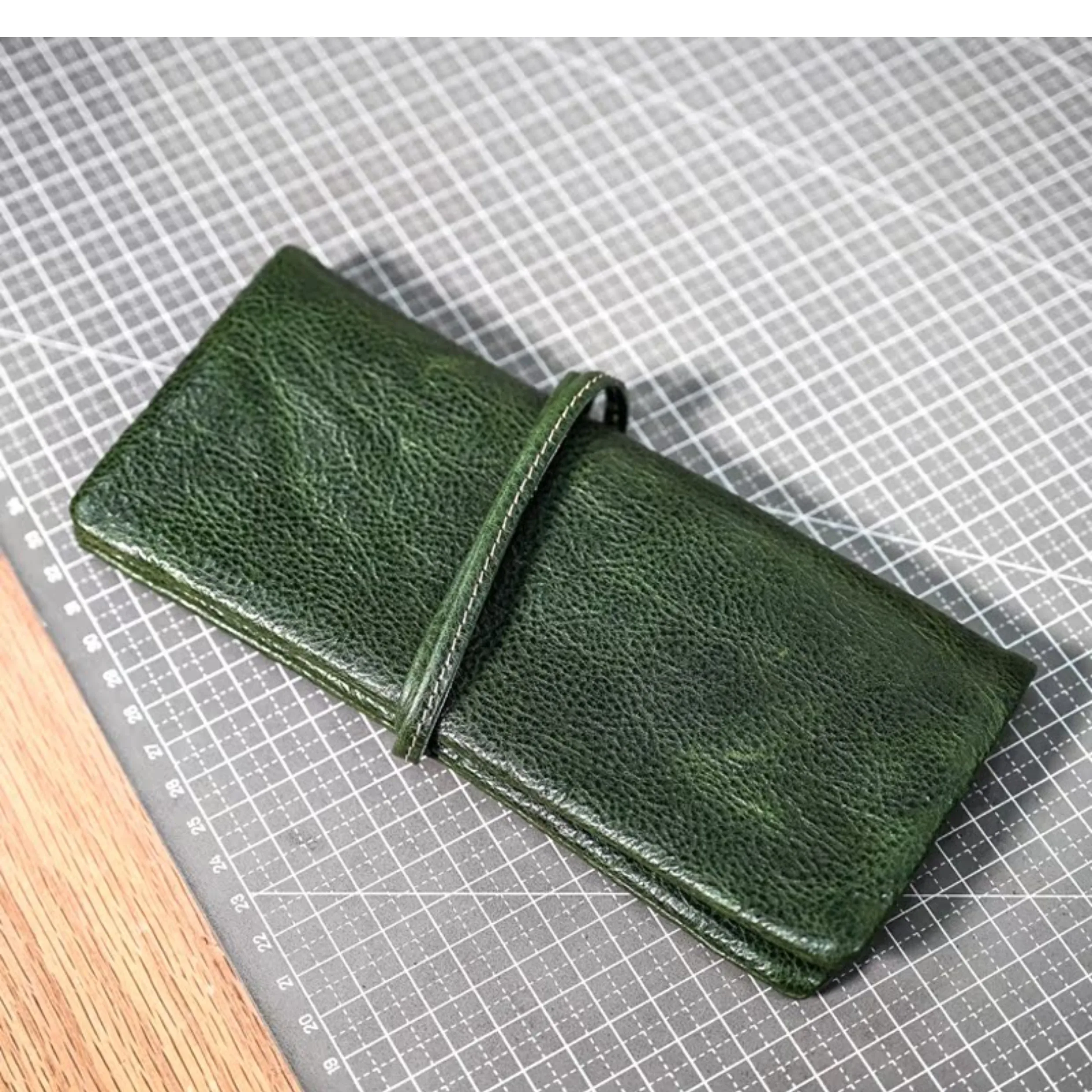 Bolso de mano de piel de vaca de primera capa de alta calidad a la moda para mujer, cartera para teléfono multitarjeta hecha a mano vintage de cuero genuino para mujer