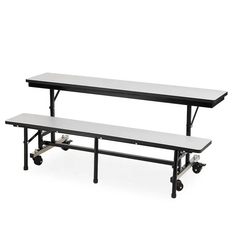 

Dual-use activity folding outdoor dining table school and bench