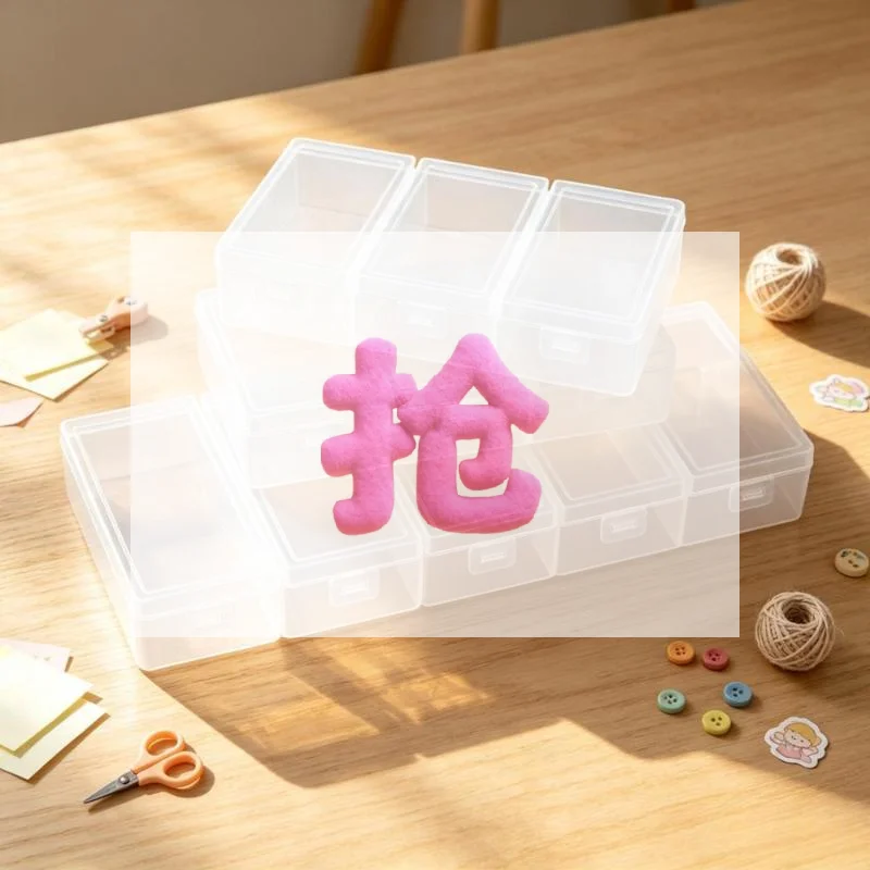3/5 Grids Clear Plastic Storage Organizer Box, Craft Sewing Supplies Container For Jewelry, Earrings, Beads & Crafts Storage Ca