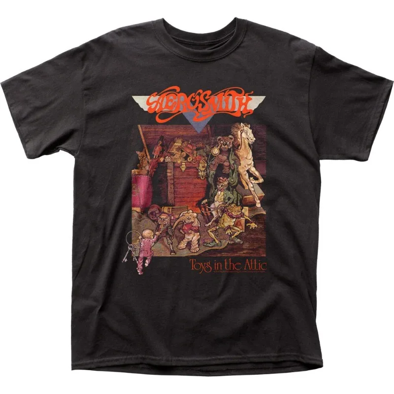 

Летняя футболка Aerosmith Toys in The Attic, мужская футболка в стиле рок-н-ролл, классическая футболка с буквенным принтом, мужская и женская летняя футболка