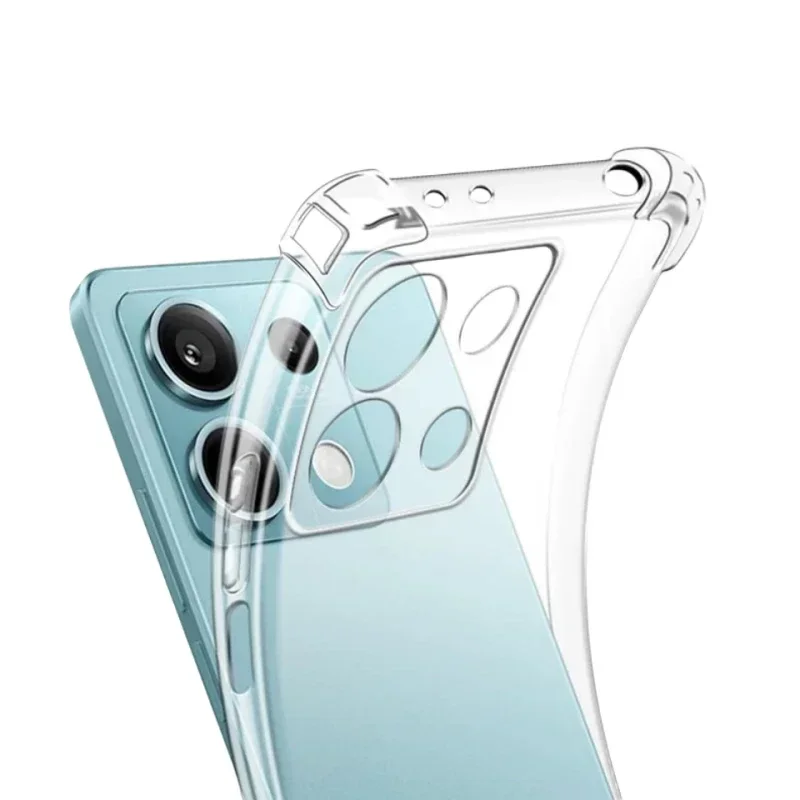 Shockproof Silicone Case For Xiaomi Redmi Note 13 12 12S 12T 11 11T 11S 10 10S Pro Plus Pro+ 4G 5G Clear Soft Ultra Thin Shell