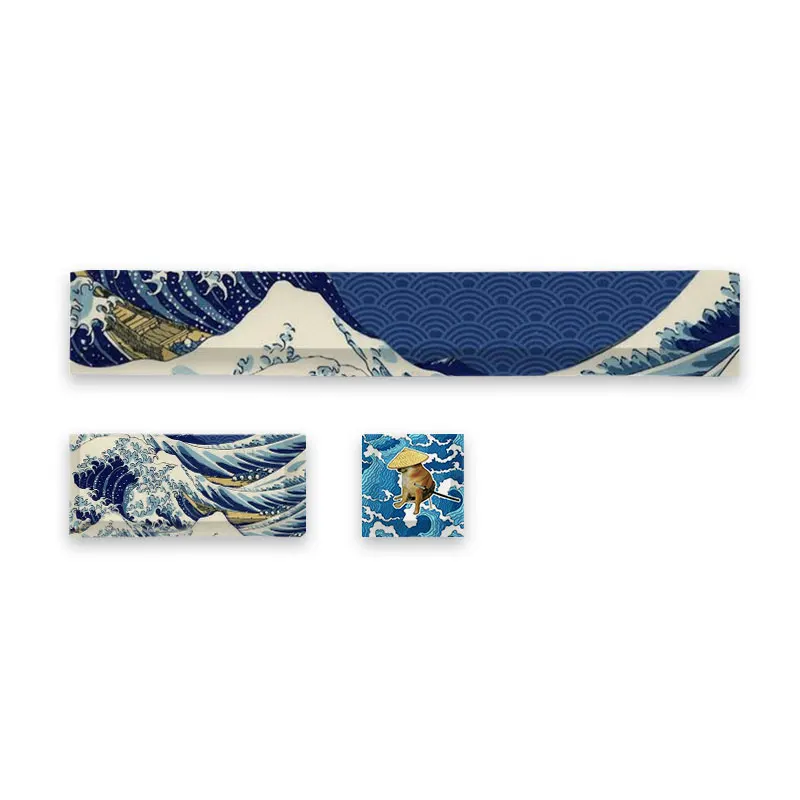 

Japan Great Wave DIY Kawaii keycap Space bar 6.25U ESC Entre keys OEM profile PBT Five sides 4keys for diy mechanical keyboard