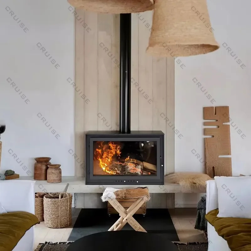 920mm Smokeless Wood Burning Fireplace Stove High Temp Metal Indoor Outdoor Real Fire Heater for Home Garden Cabin Decor