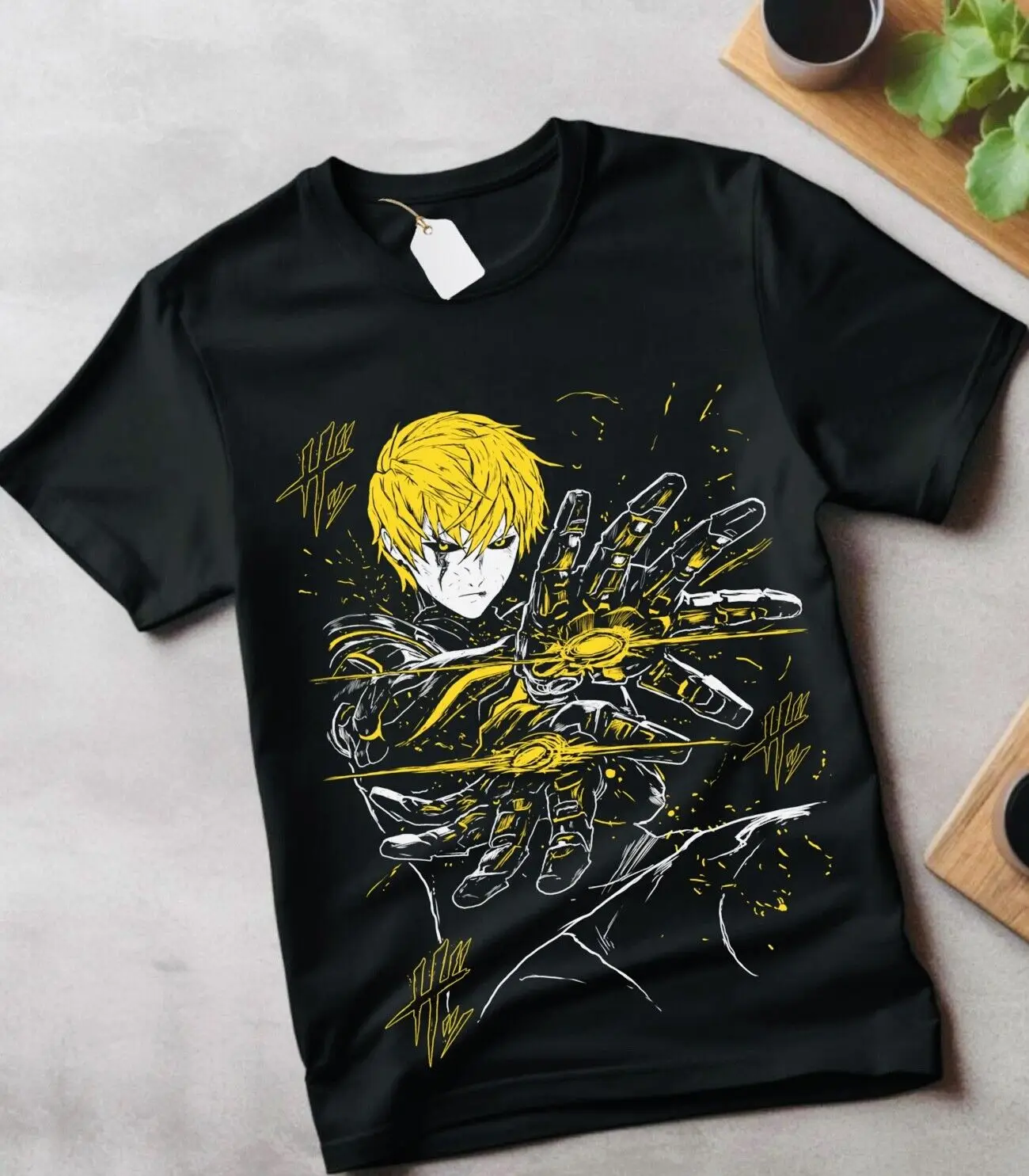 Genos One Punch Man Anime Manga Villain Unisex Tshirt T-Shirt Soft gift family