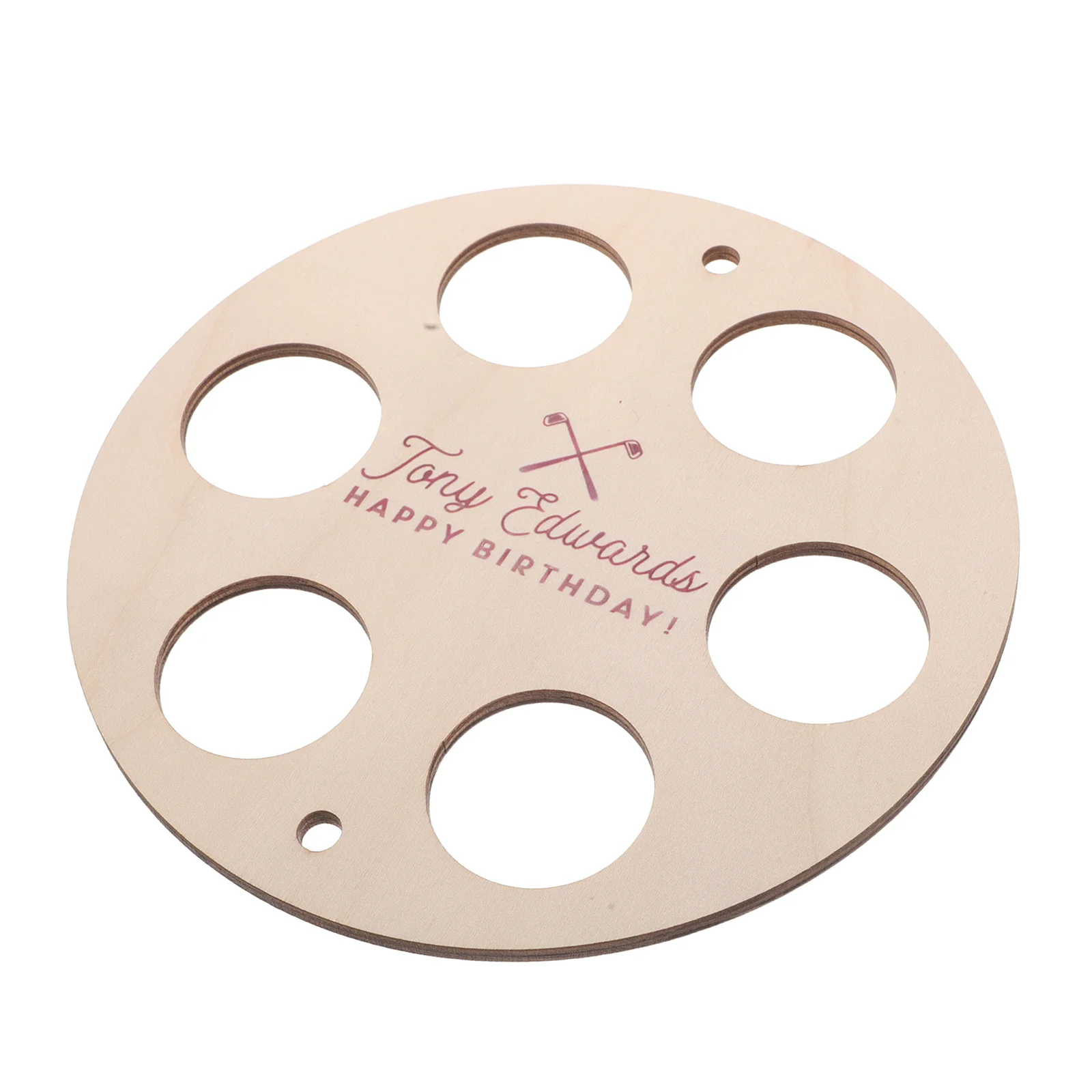 

Golf Ball Display Rack: Wooden 6 Hole Stand For Collection Organizer, Wall Mount Tabletop Decor, Home Golf