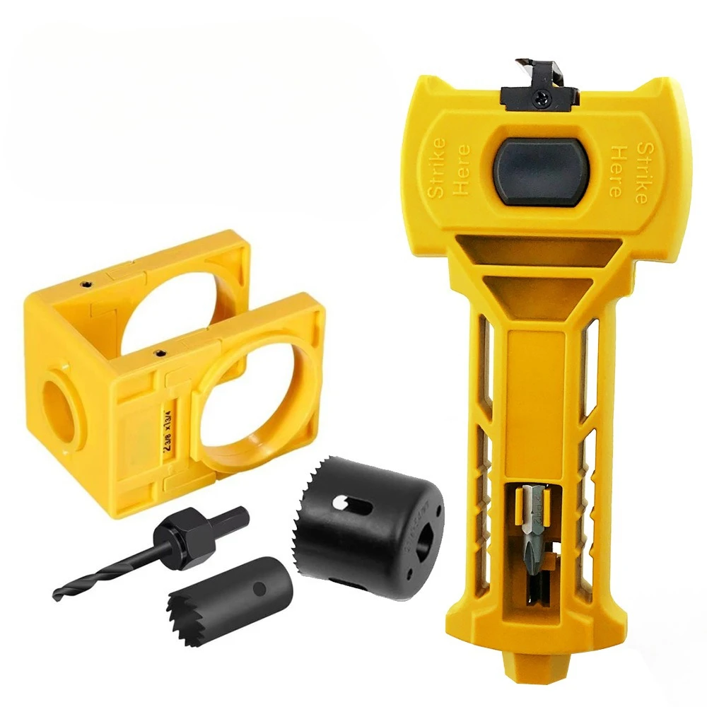 Tool set, spherical lock hole opener + door latch mortise tool set, available in multiple colors