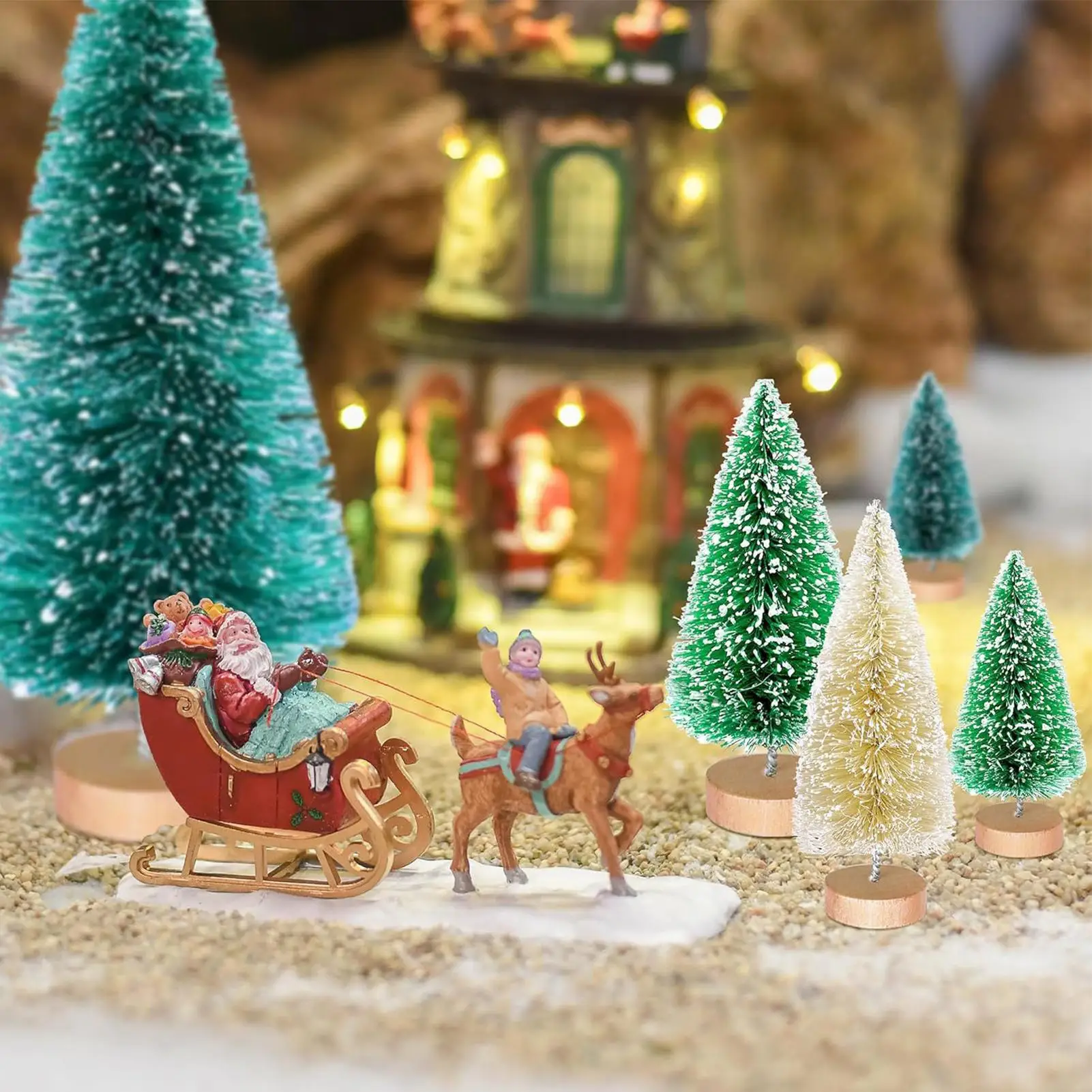 

Крошечная рождественская елка, маленький набор рождественской елки, декоративное украшение для центрального украшения для крыльца, камин, спальни, квартиры