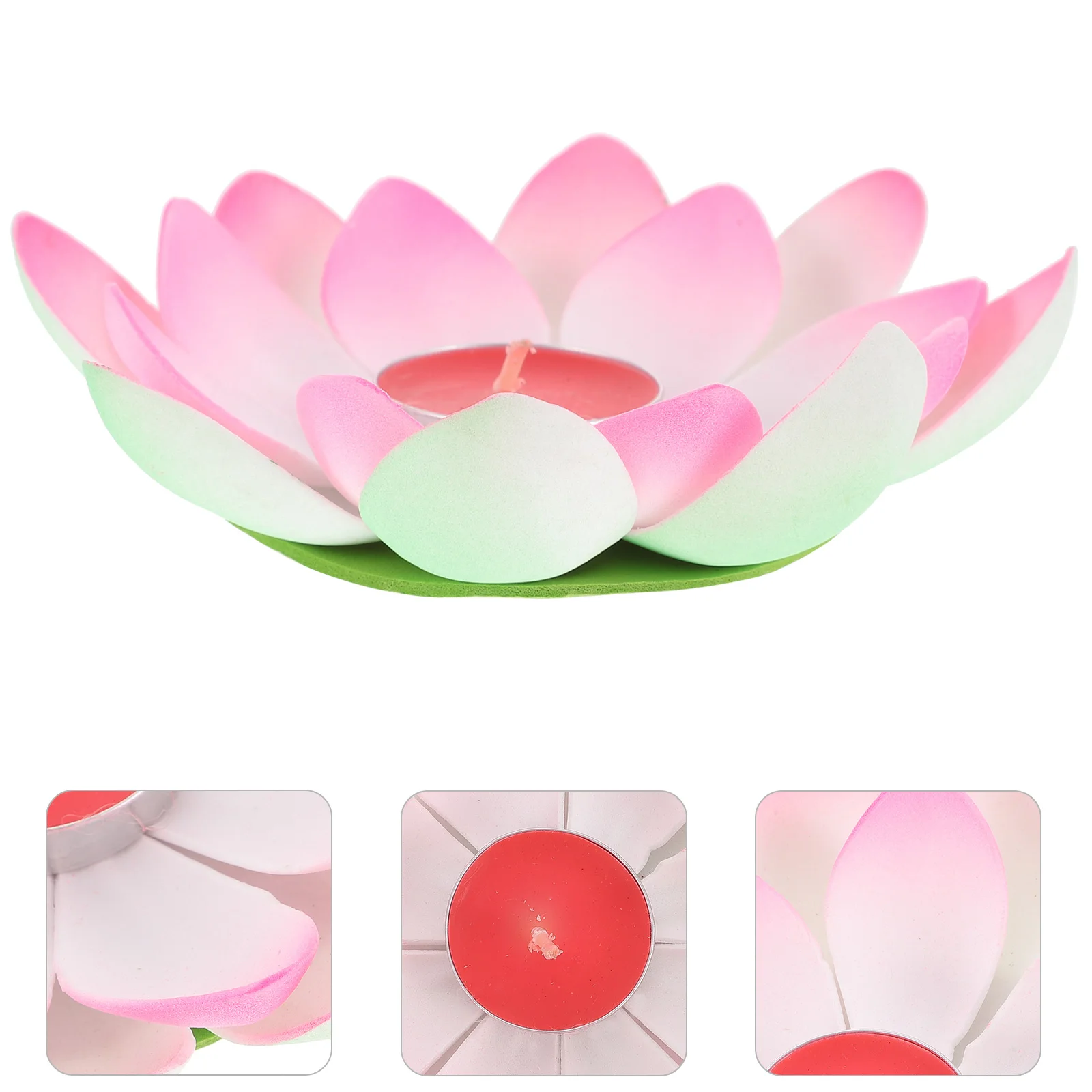 

3 Pcs Lotus Lamp Night Light Birthday Decorative Candles Anniversary Vintage Blessing