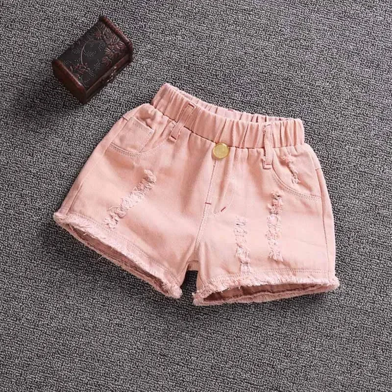 Casual Candy Color Cotton Short Pants Kids Girl Summer Pants 3-9 Years Children