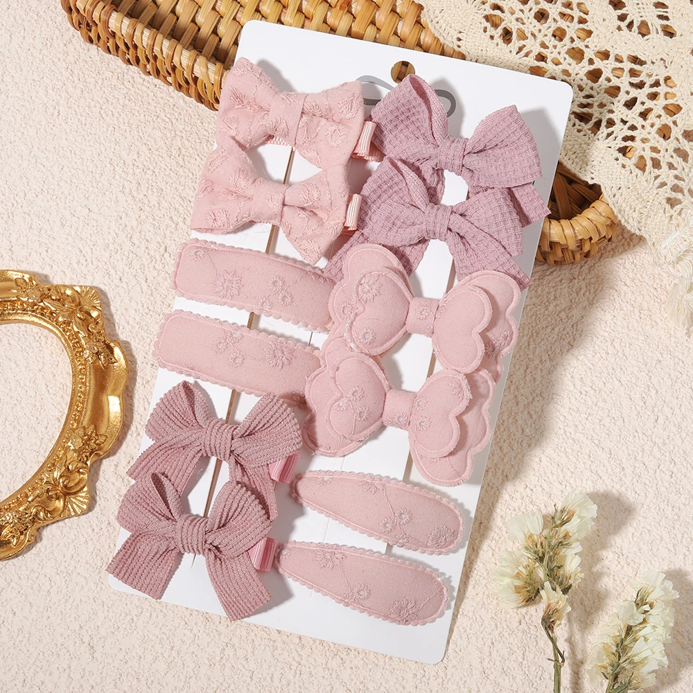 10/11/12 Stück/Set Mädchen Haarspangen mit Schleife, süße Schleifen-Haarspangen für Kinder, Baby-Geburtstagsdekoration, Haarspangen für Mädchen, Haar-Accessoires – Detail 8